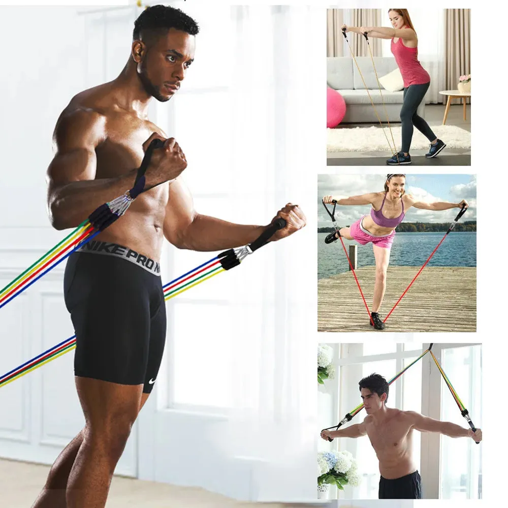 11 Pieces/Set Crossfit Latex Resistance Band Training Exercise
