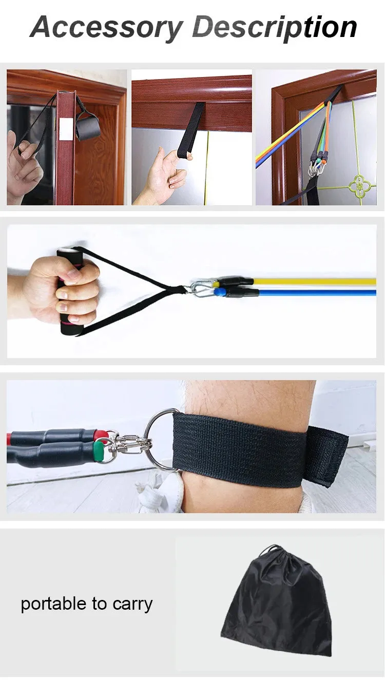 11 Pieces/Set Crossfit Latex Resistance Band Training Exercise