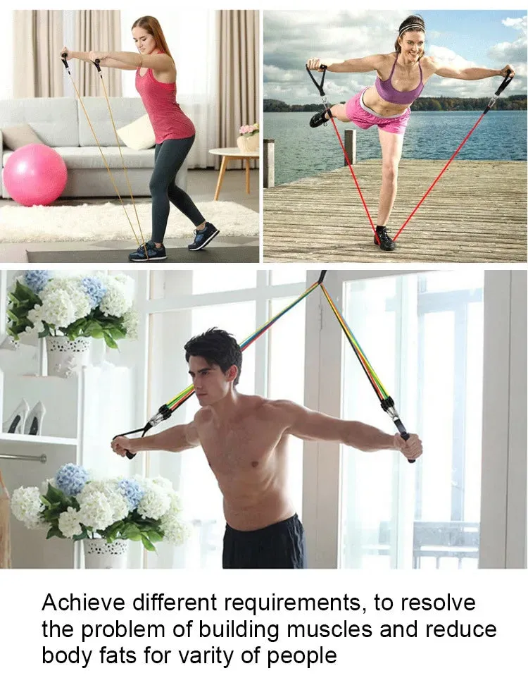 11 Pieces/Set Crossfit Latex Resistance Band Training Exercise