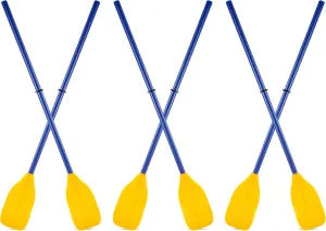 6 Pcs Size Kayak Paddles PVC Boat Oars Detachable Canoe Paddle, Lightweight Design, Ribbed French Oar for Rubber Dinghy Inflatable Boat Water Marine Sports