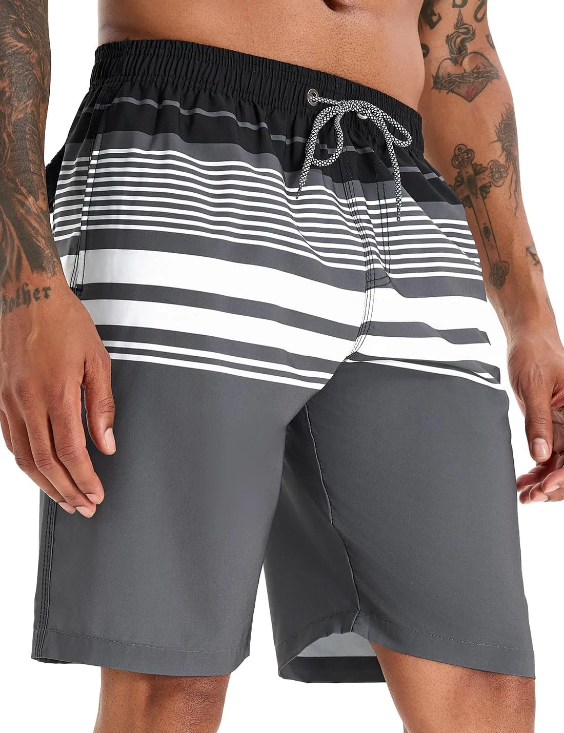 APTRO Men's Swim Trunks 9" Quick Dry Swimsuits Beach Bathing Suits Swim Shorts Mesh Liner