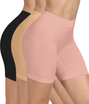BESTENA Slip Shorts for Under Dresses Seamless Smooth Workout Yoga Bike Shorts for Women