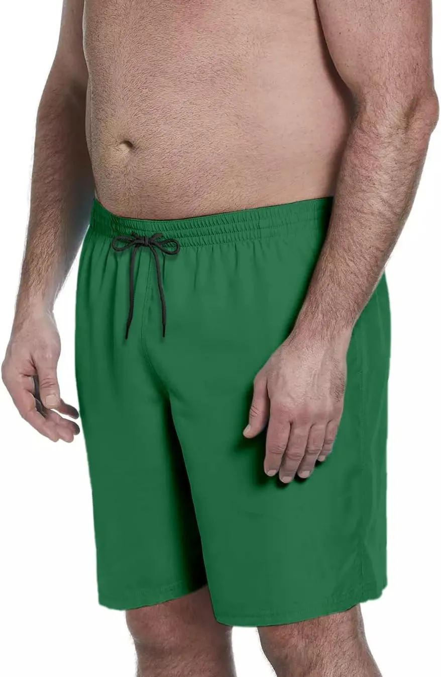 Big and Tall Men's Swim Trunk 8" with Compression Liner 8 Inch Inseam Quick Dry Board Shorts & Zipper Pocket 2XL-9XL