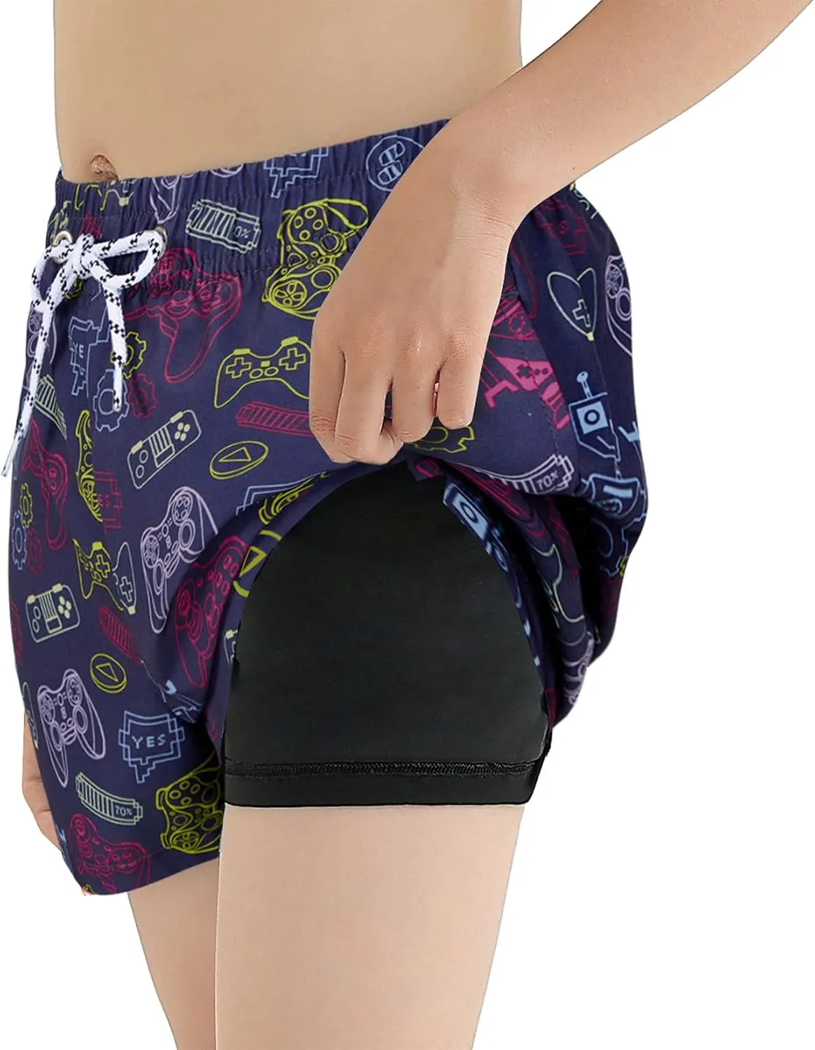 Century Star Boys Swim Trunks with Compression Liner Boys Bathing Suit Toddler Swim Trunks Beach Board Shorts Swimwear