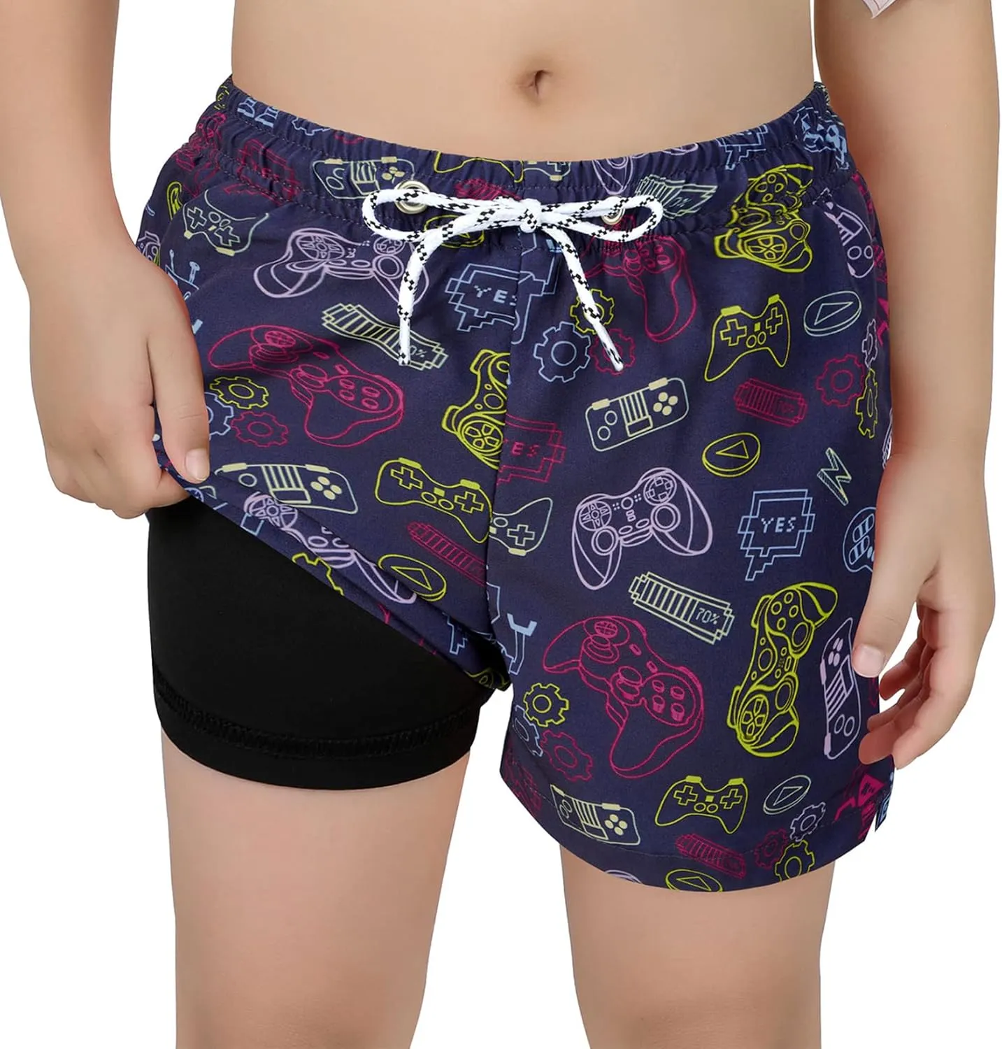 Century Star Boys Swim Trunks with Compression Liner Boys Bathing Suit Toddler Swim Trunks Beach Board Shorts Swimwear