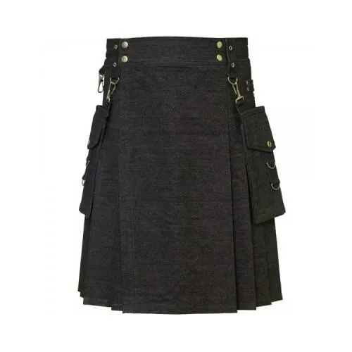 Deluxe Denim Fashionable Kilt