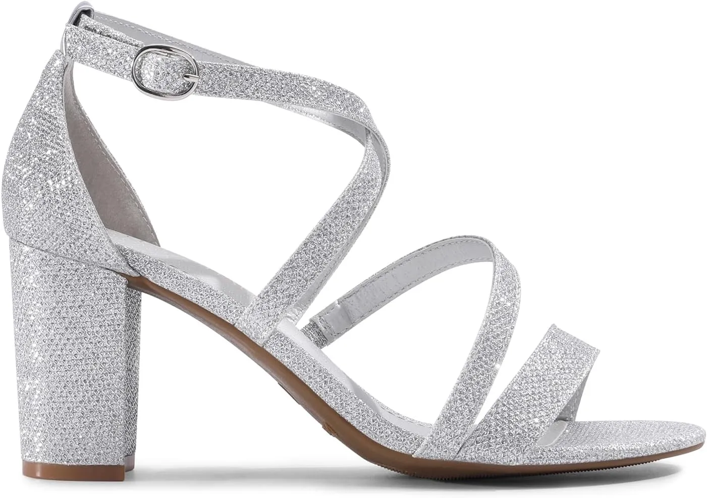 DREAM PAIRS Womens Ankle Strap Dress Pump Low Chunky Heel Sandals