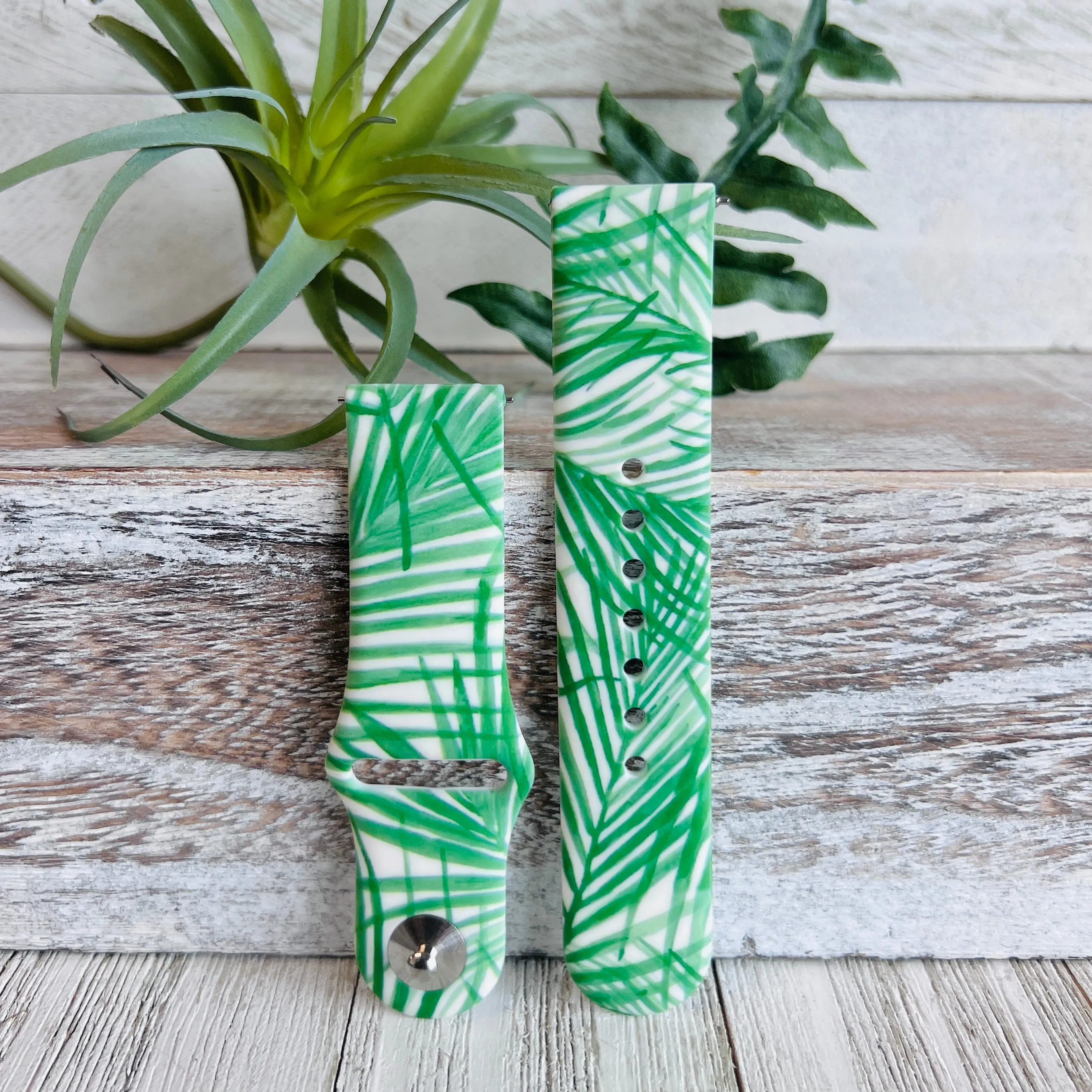 Fancy Palms Print Silicone Band For Samsung Watch
