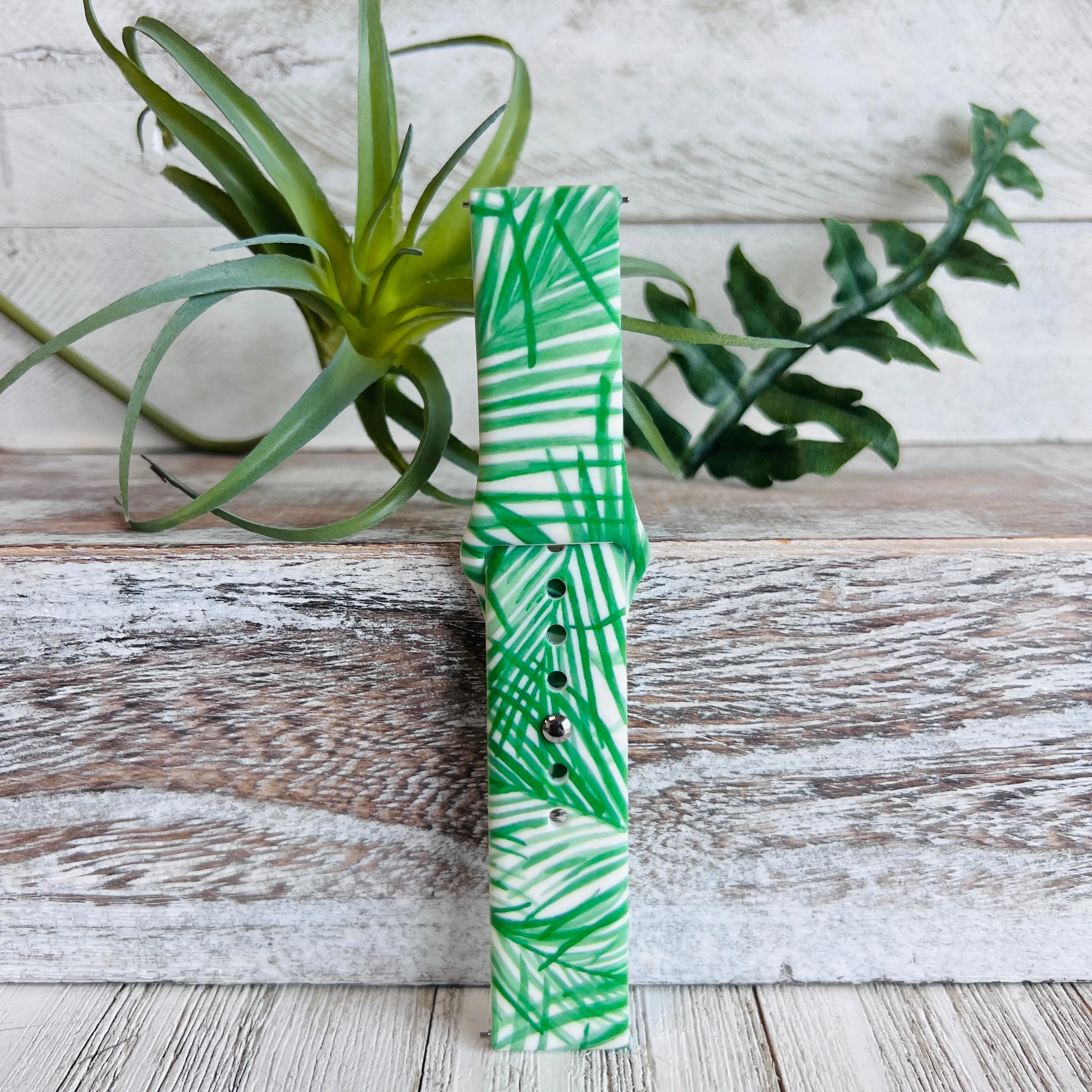 Fancy Palms Print Silicone Band For Samsung Watch