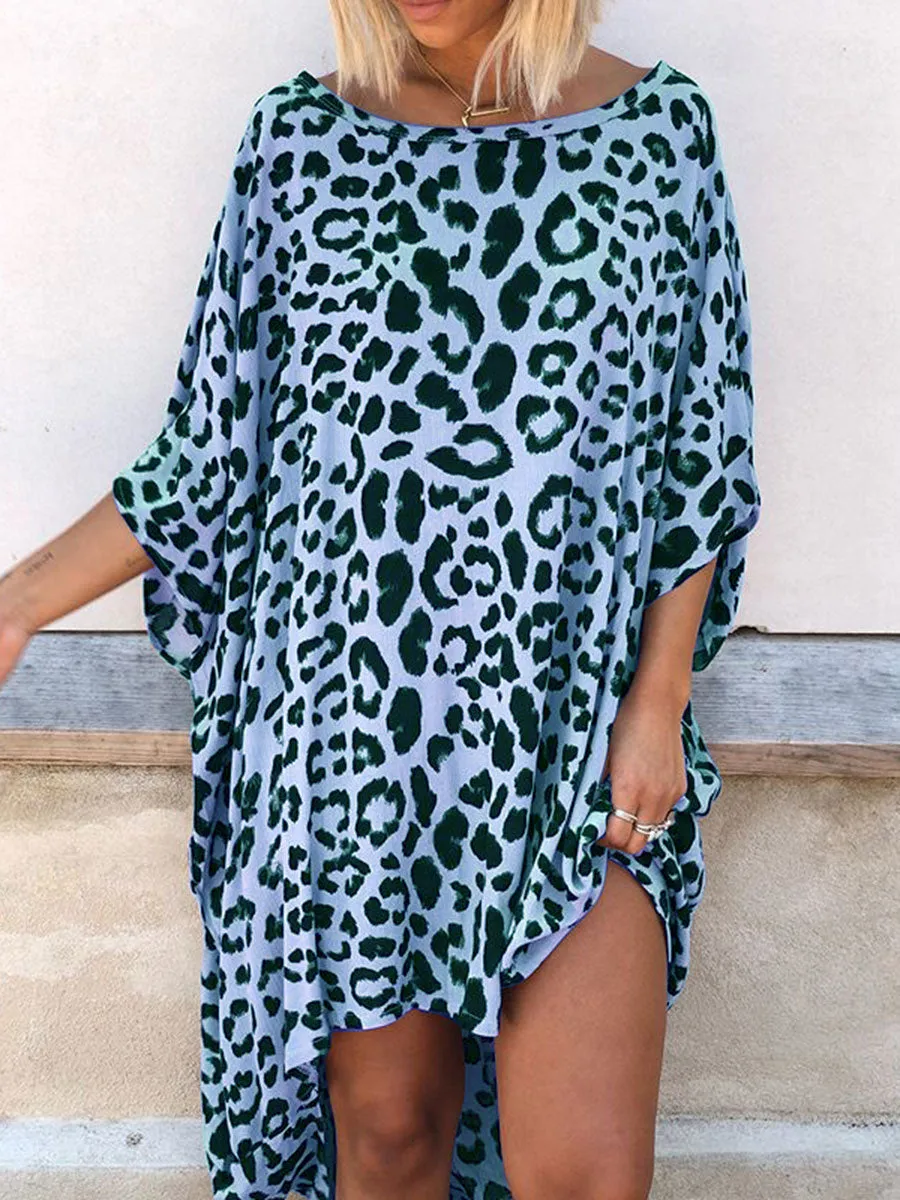 Fashionable Leopard Print Long Sleeve T-shirt