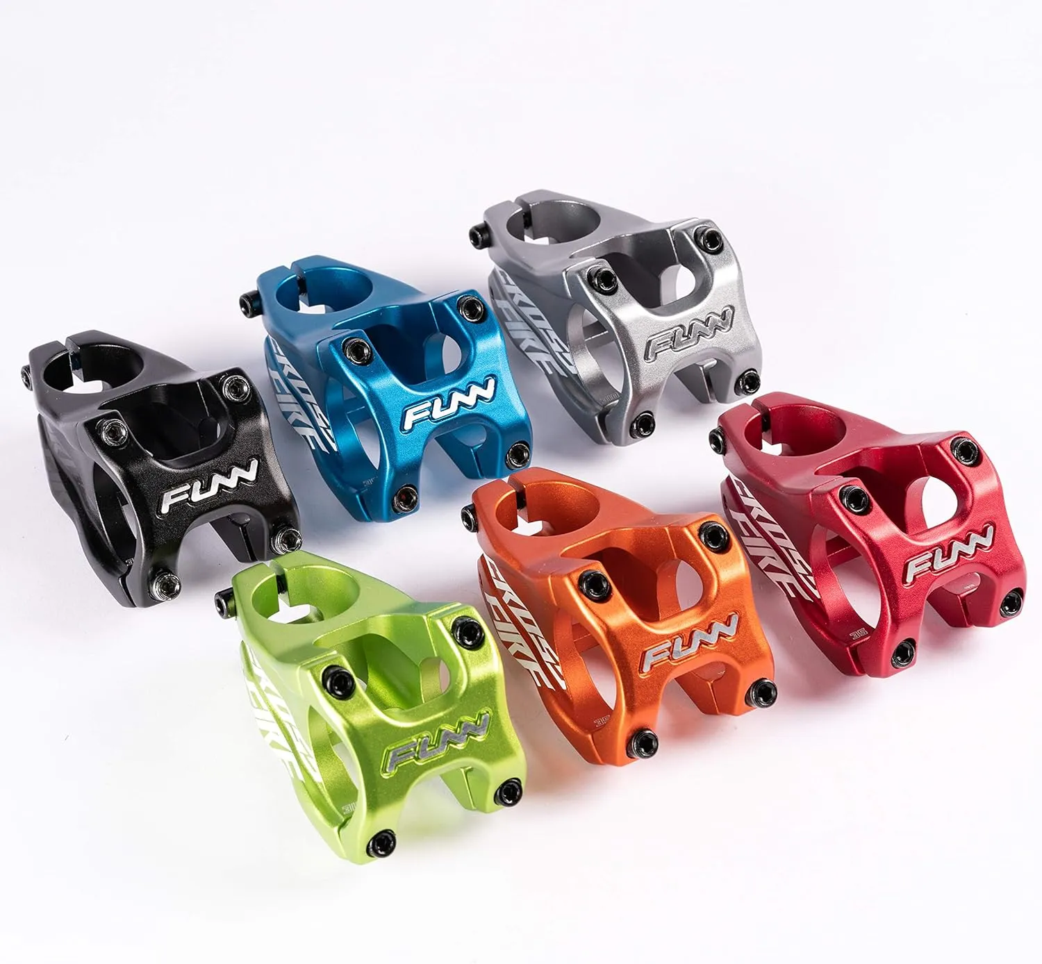 Funn Crossfire Mountain Bike Stem with 31.8mm Bar Clamp - Durable and Lightweight Alloy Bicycle Stem for Mountain Bike and BMX Bike