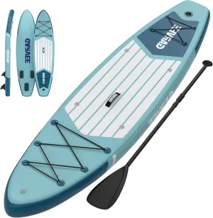 Inflatable Stand Up Paddle Board, 10'6"/11" Paddle Boards with Premium Accessories, Non-Slip EVA Deck, Ultra-Light Carry Bag Pump, SUP for Youth & Adults of All Skill Levels