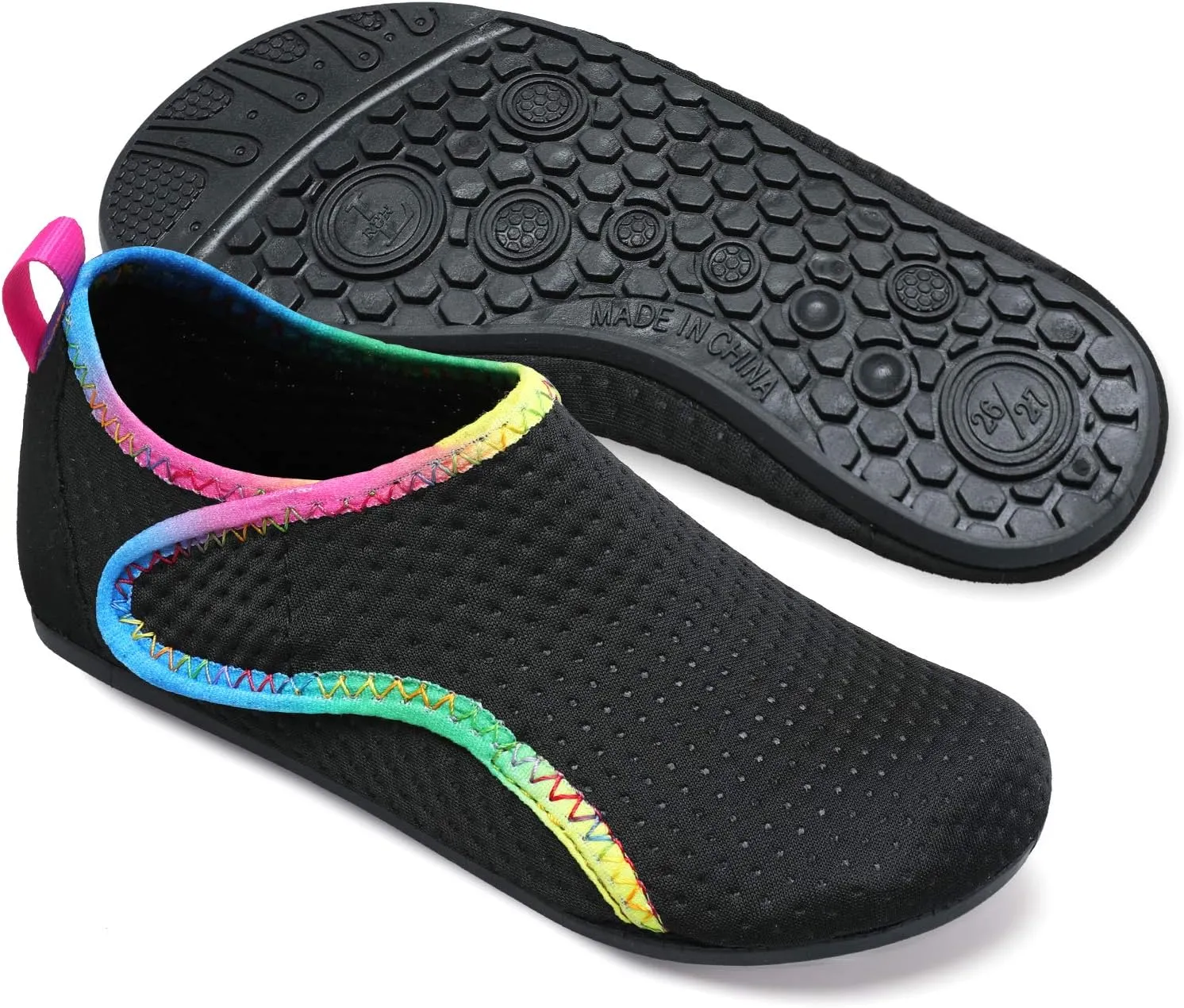 JOINFREE Kids Boys and Girls Swim Water Shoes Toddler Quick Dry Aqua Socks Barefoot Skin Shoes for Beach Sports