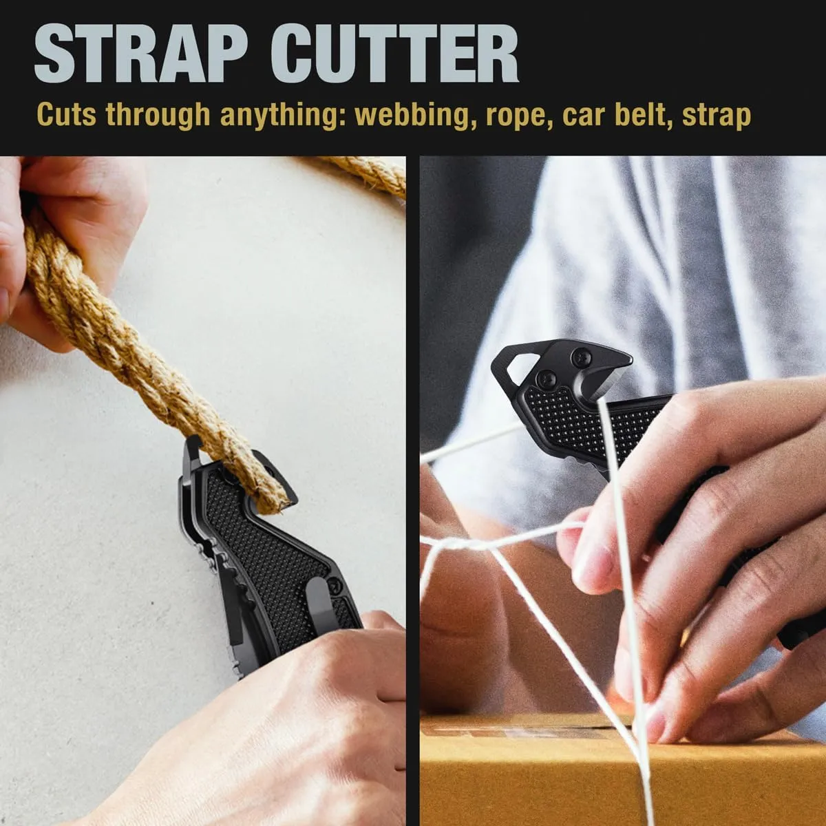 Legal Pocket Knife with 2.95 Serrated Blade, Glass Breaker, Seat Belt Cutter - EDC Sharp Folding Knives with Portable Clip - Small Tool for Tactical Camping Survival Hiking - Gifts for Men 6680