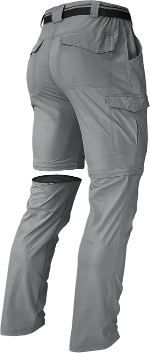 Men's Hiking Pants Convertible Zip Off Lightweight Waterproof Quick Dry Outdoor Fishing Travel Safari Camping