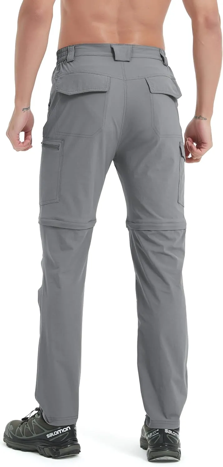 Men's Hiking Pants Convertible Zip Off Lightweight Waterproof Quick Dry Outdoor Fishing Travel Safari Camping