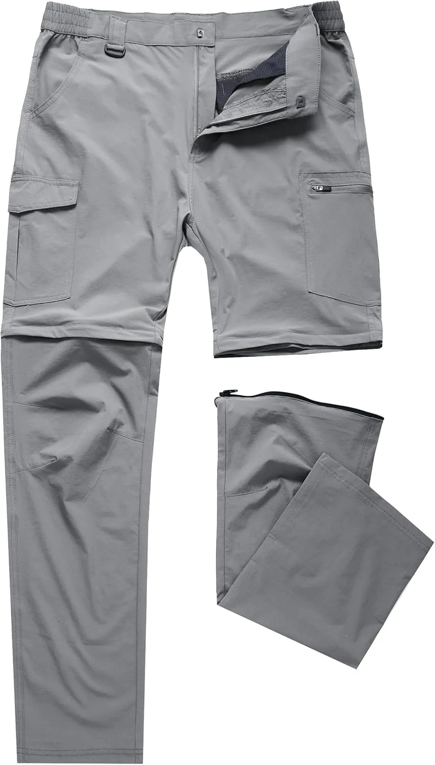 Men's Hiking Pants Convertible Zip Off Lightweight Waterproof Quick Dry Outdoor Fishing Travel Safari Camping