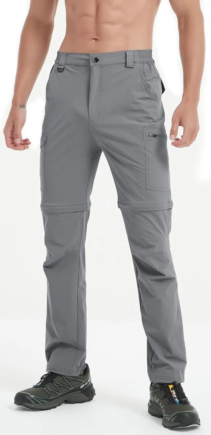 Men's Hiking Pants Convertible Zip Off Lightweight Waterproof Quick Dry Outdoor Fishing Travel Safari Camping