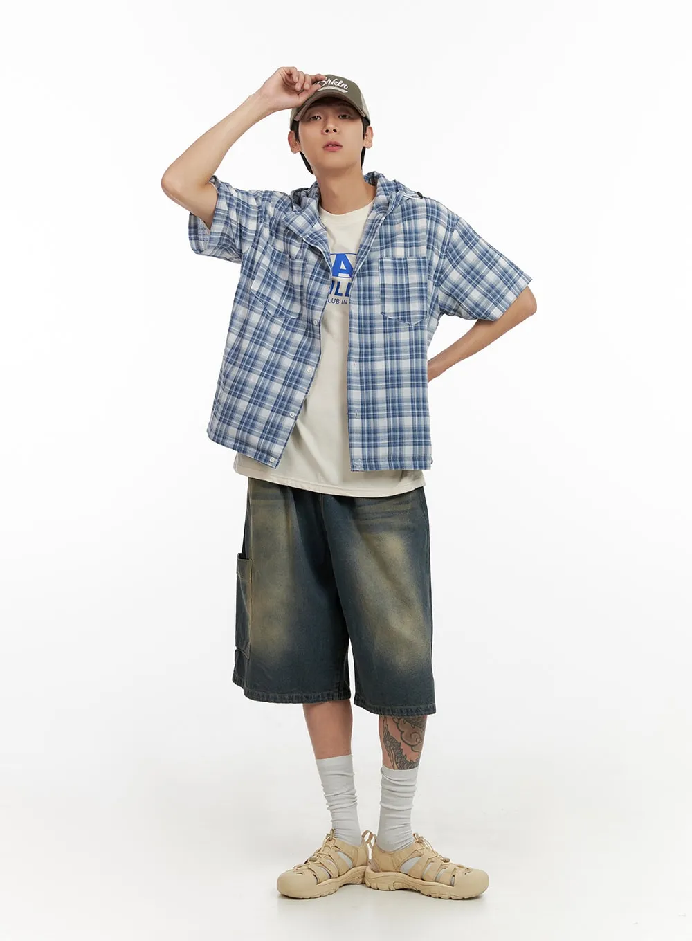 Men's Relaxed Fit Checkered Shirt IL404