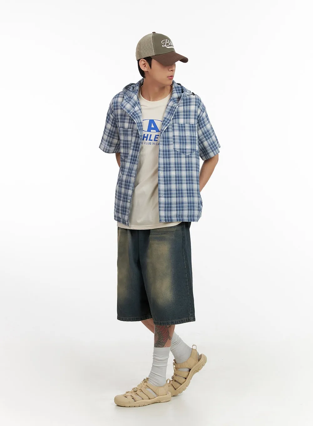 Men's Relaxed Fit Checkered Shirt IL404