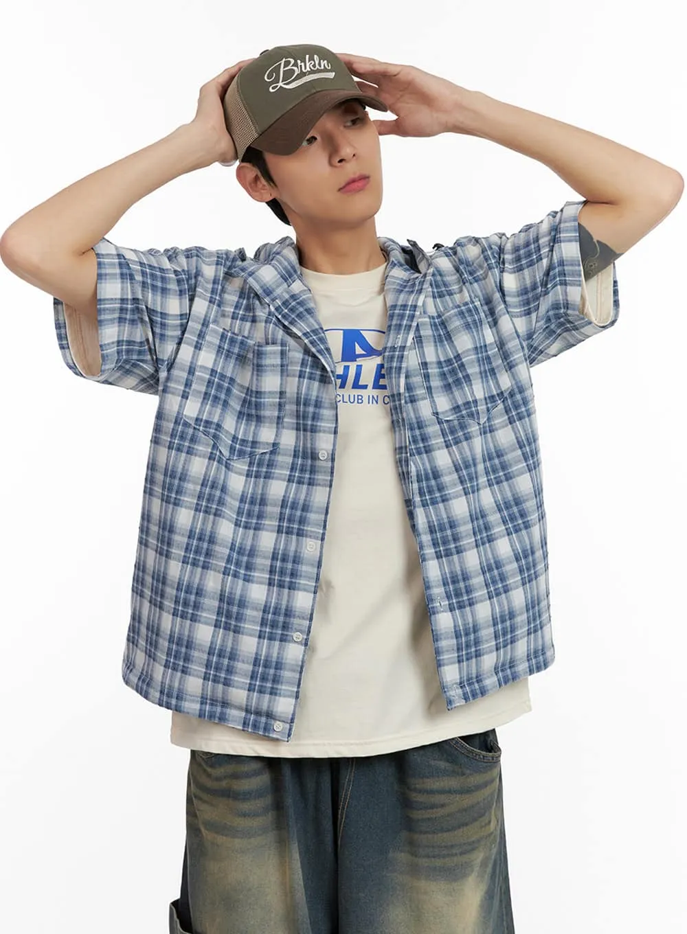 Men's Relaxed Fit Checkered Shirt IL404