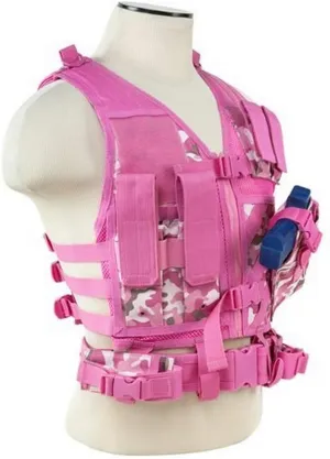 NC Star CTVC2916PC Ncstar, Tactical Vest, Pink Camo, XS-S