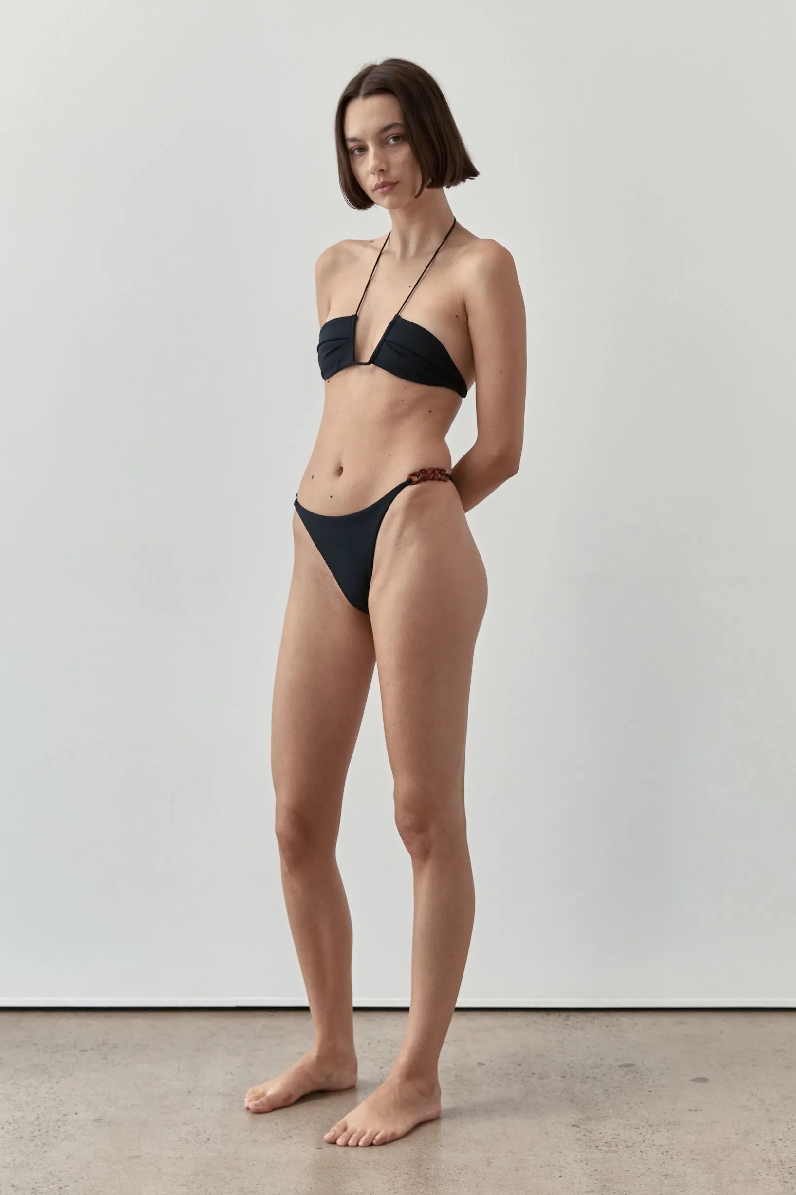 NEAL HALTER TOP - BLACK