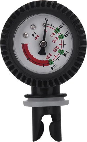 Nylon Inflatable Boat Air Pressure Gauge Barometer for Kayak Black