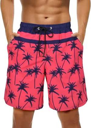 OlyPegic Mens Swim Trunks 9 Inch Quick Dry Board Shorts Mens Bathing Suit Beach Swimwear Mesh Lining with Zipper Pock