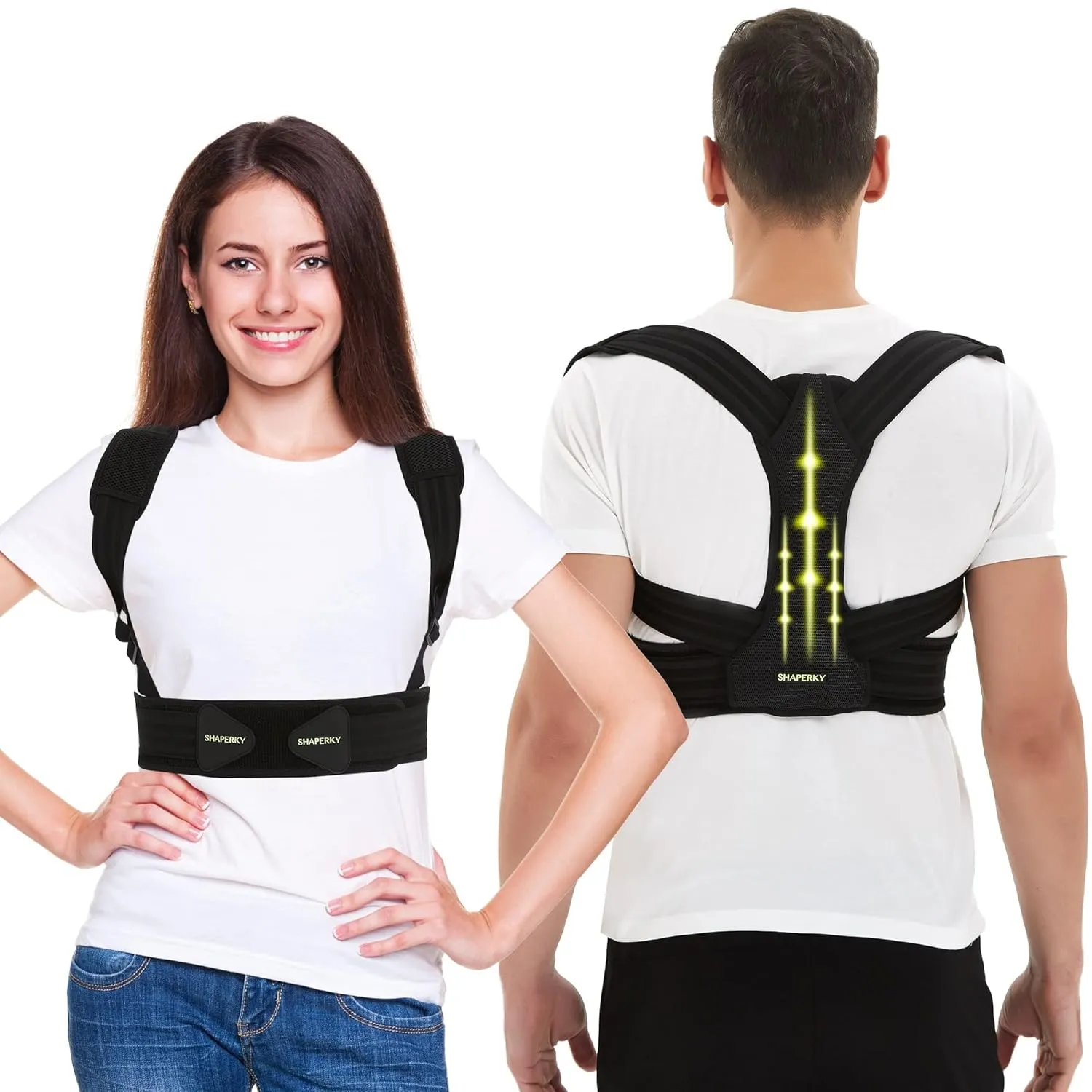 Posture Corrector for Women and Men, Adjustable Upper Back Brace for Posture Hunchback Support and Providing Pain Relief from Neck, Shoulder, and Upper Back (Large/X-Large)