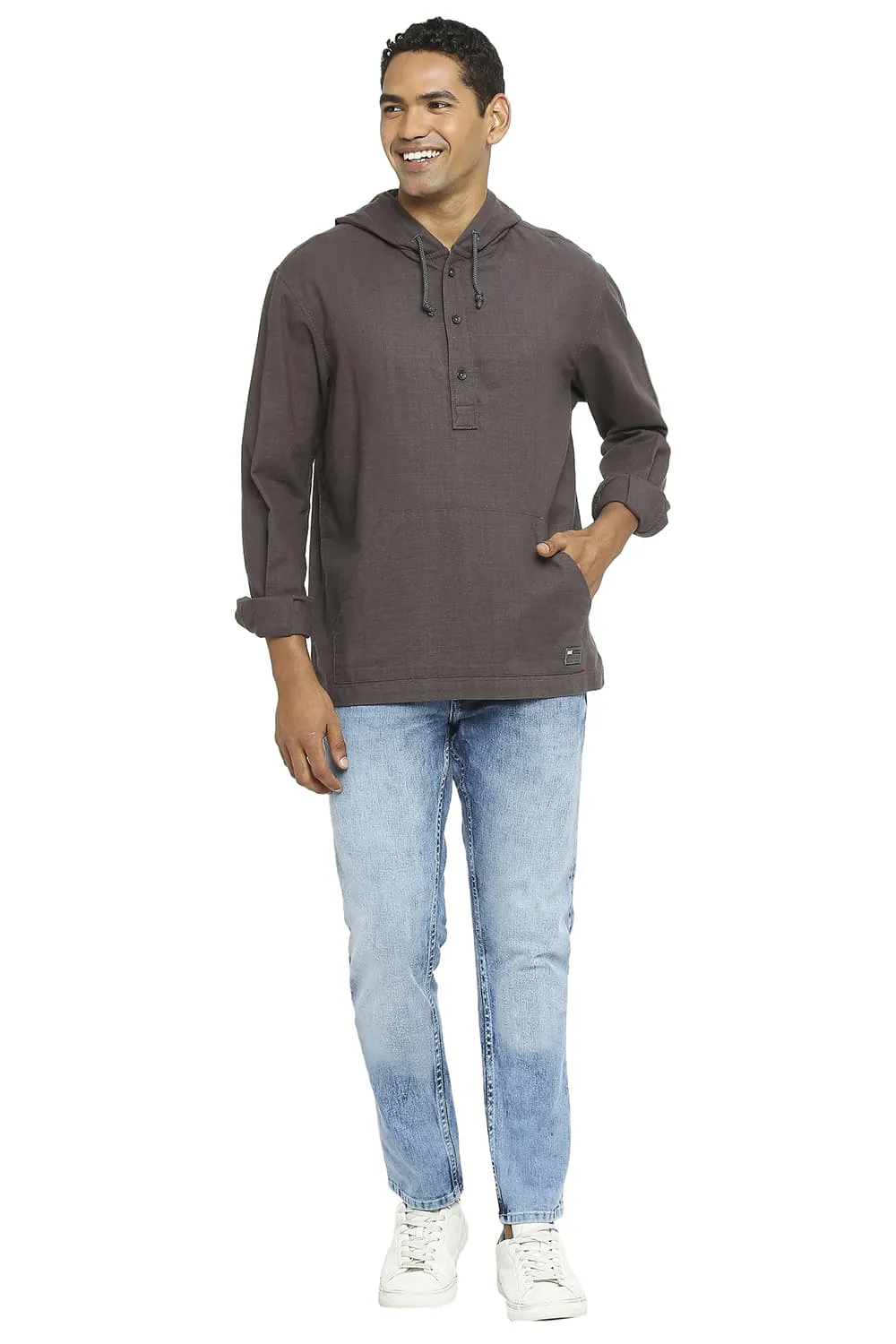 Relaxed Fit Cotton Dobby Shirt