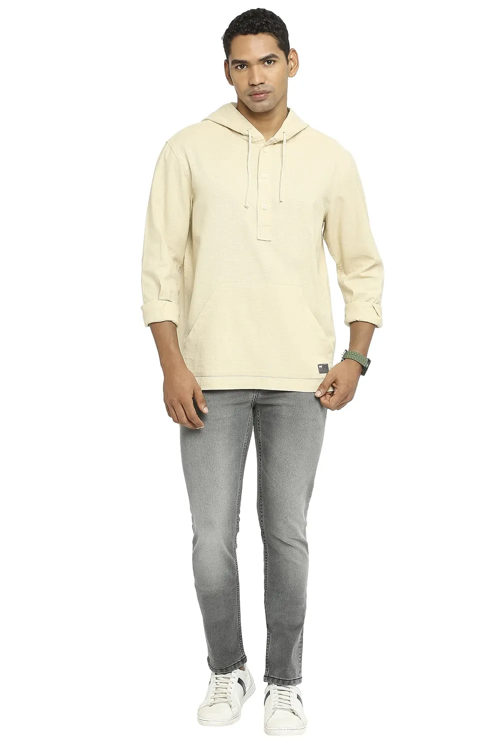 Relaxed Fit Cotton Dobby Shirt