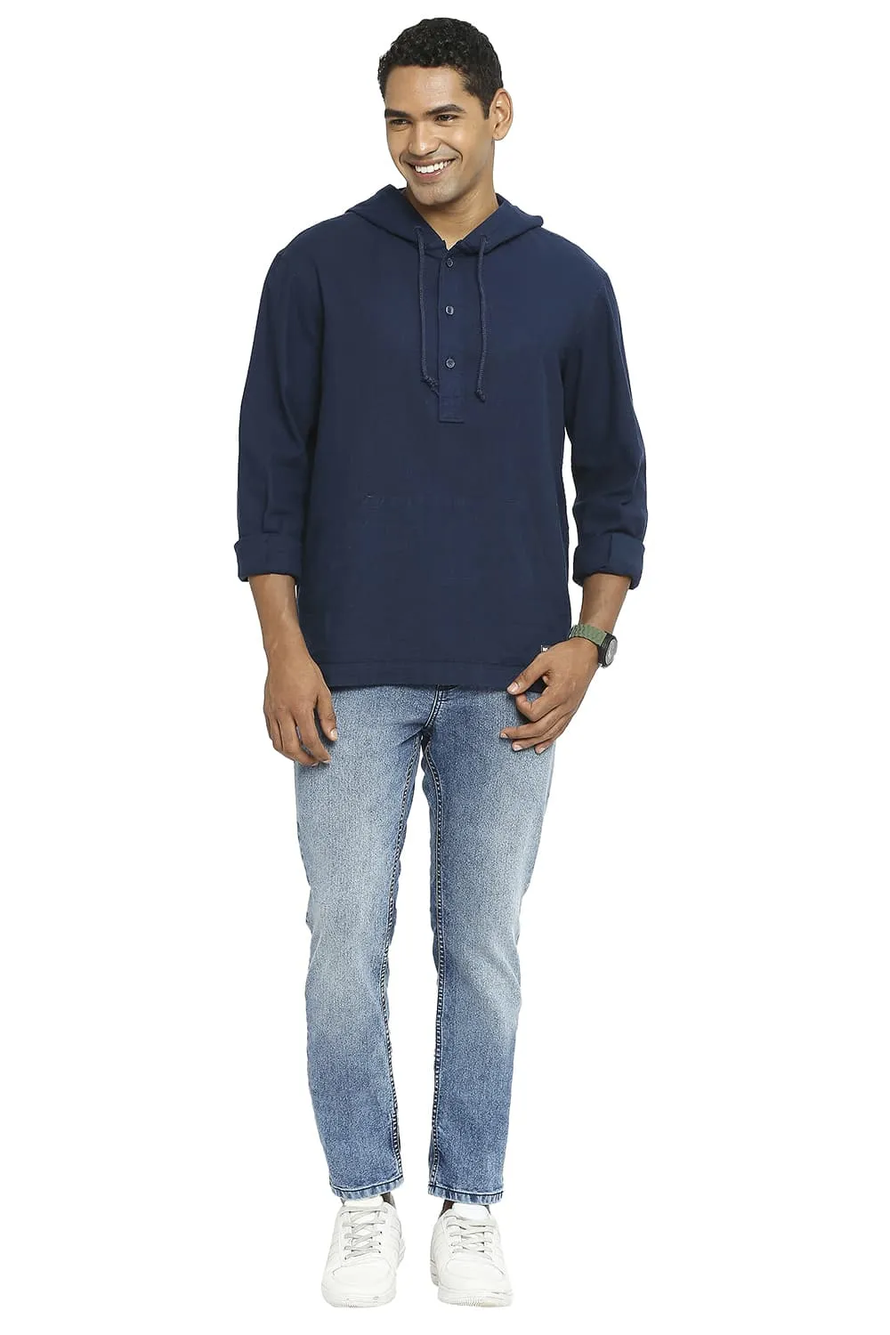 Relaxed Fit Cotton Dobby Shirt