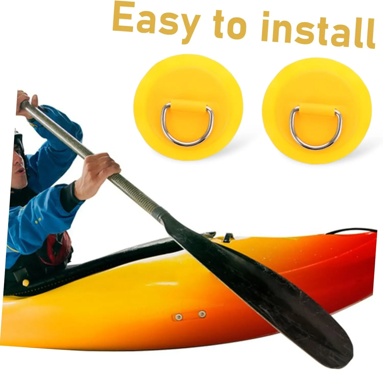 SUPVOX Kayak Accessories Kayaks Compact Cord Fixator Canoe D-Ring Patch Kayak Bungee Cord Kit Cord d Buckle