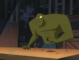 The New Batman Adventures Original Production Cel on Original Background: Killer Croc