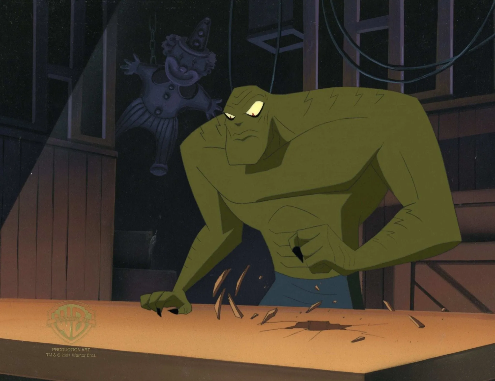 The New Batman Adventures Original Production Cel on Original Background: Killer Croc