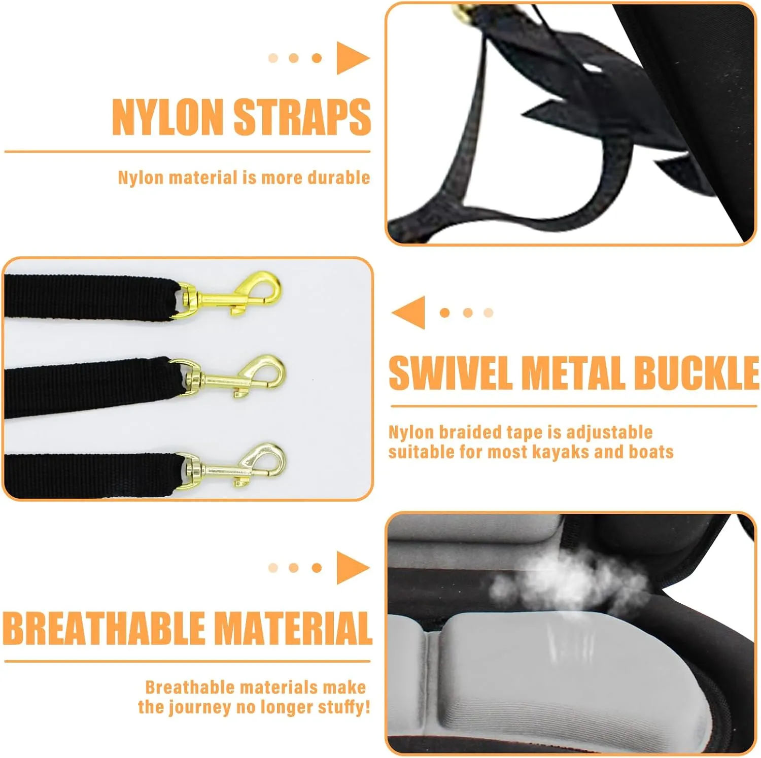 Thickened Kayak Seat,kayak seats with back support Cushioned Canoe Backrest with Sit-On-Top Design, Padded Back Support for SUP Paddle Boards, Rafting, Fishing