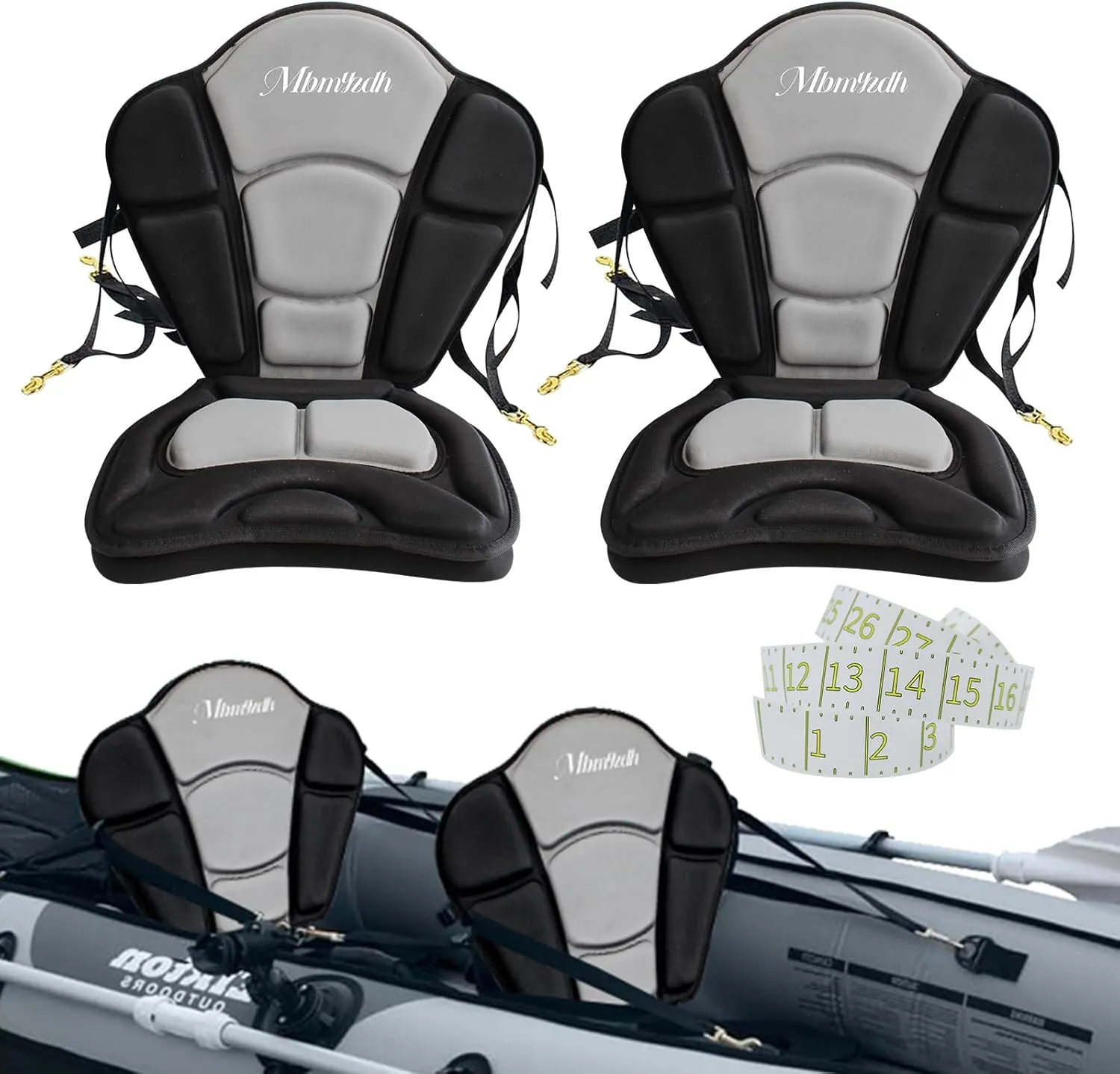 Thickened Kayak Seat,kayak seats with back support Cushioned Canoe Backrest with Sit-On-Top Design, Padded Back Support for SUP Paddle Boards, Rafting, Fishing