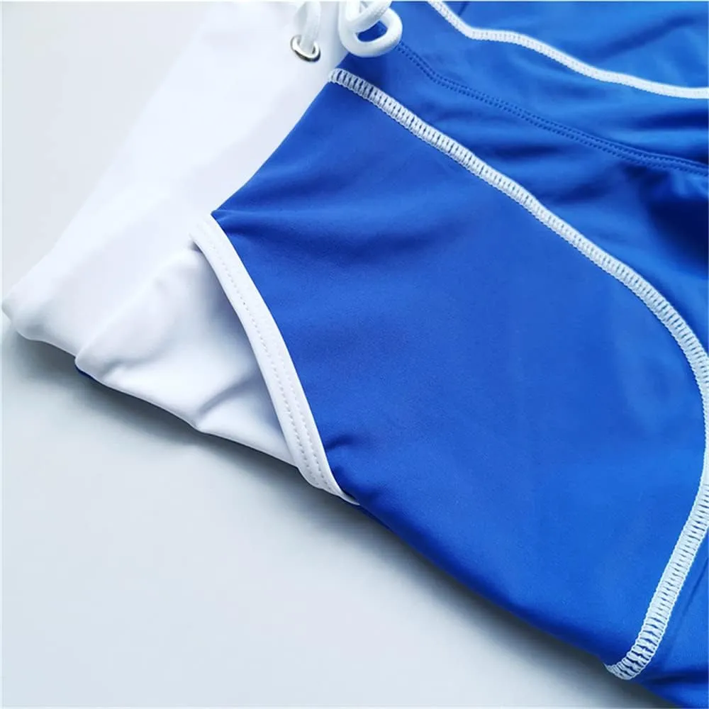 UXH Men's Square Leg Swim Briefs Printed Swimsuit Athletic Swimwear Bathing Suit Swimming Trunks