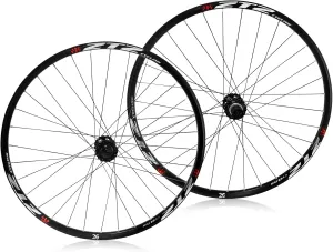 ZTZ 26"/27.5"/29" Mountain Bike WheelsetUltralight Aluminum Alloy Rim 32H High Strength Bike Wheels Quick Release Disc Brake MTB Wheel Set Compatible 7-12 Speed Cassette