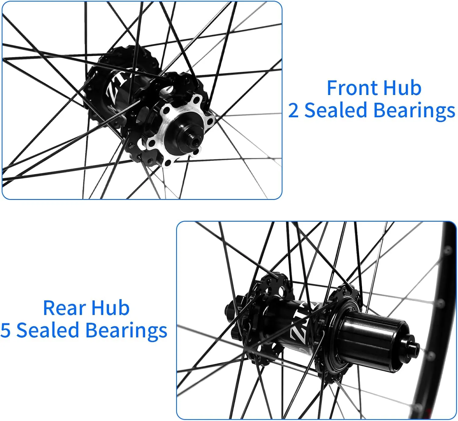 ZTZ 26"/27.5"/29" Mountain Bike WheelsetUltralight Aluminum Alloy Rim 32H High Strength Bike Wheels Quick Release Disc Brake MTB Wheel Set Compatible 7-12 Speed Cassette