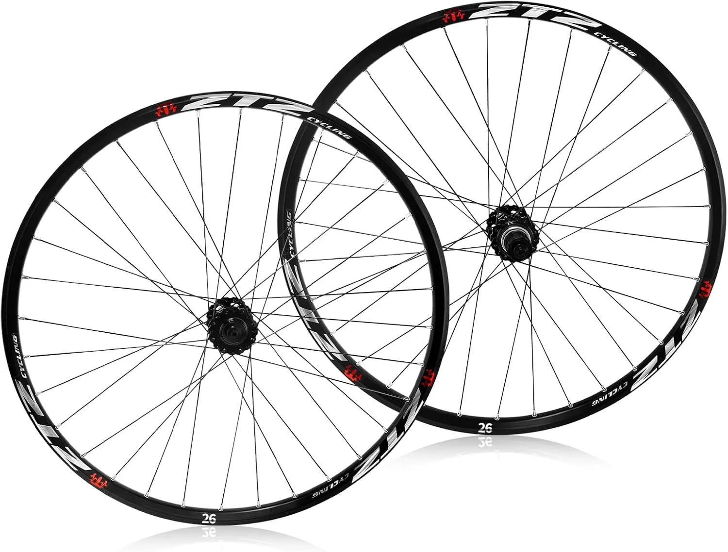 ZTZ 26"/27.5"/29" Mountain Bike WheelsetUltralight Aluminum Alloy Rim 32H High Strength Bike Wheels Quick Release Disc Brake MTB Wheel Set Compatible 7-12 Speed Cassette